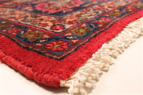 Kashan Red Hand Knotted 99 X 125 Area Rug 100-28129 Image 11