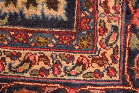 Kashan Red Hand Knotted 99 X 125 Area Rug 100-28129 Image 14