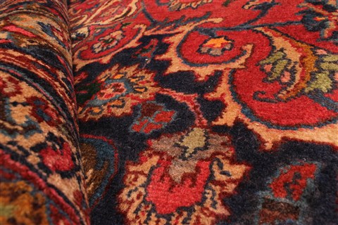 Kashan Red Hand Knotted 99 X 125 Area Rug 100-28129 Image 4