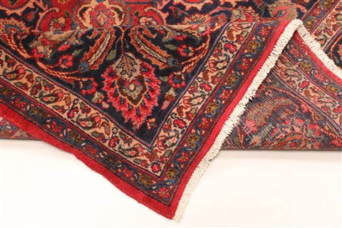 Kashan Red Hand Knotted 99 X 125 Area Rug 100-28129 Image 5