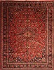 Kashan Red Hand Knotted 99 X 125  Area Rug 100-28129 Thumb 0
