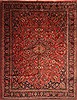 Kashan Red Hand Knotted 99 X 125  Area Rug 100-28129 Thumb 0