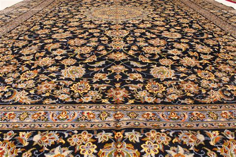 Kashan Beige Hand Knotted 117 X 172 Area Rug 100-28130 Image 10