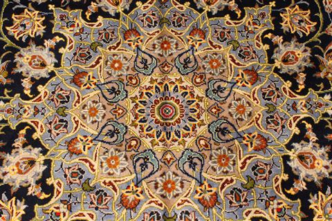 Kashan Beige Hand Knotted 117 X 172 Area Rug 100-28130 Image 12