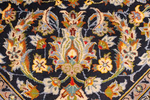Kashan Beige Hand Knotted 117 X 172 Area Rug 100-28130 Image 15