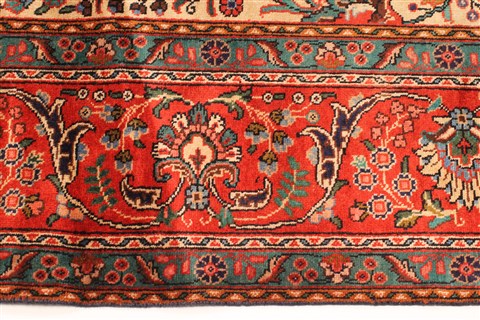 Tabriz Beige Hand Knotted 97 X 128 Area Rug 100-28132 Image 11