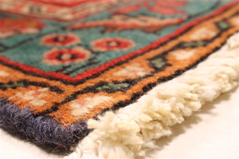 Tabriz Beige Hand Knotted 97 X 128 Area Rug 100-28132 Image 14