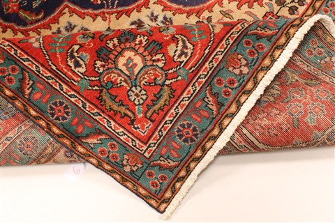 Tabriz Beige Hand Knotted 97 X 128 Area Rug 100-28132 Image 8