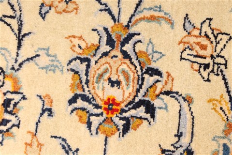 Kashan Blue Hand Knotted 103 X 131 Area Rug 100-28133 Image 10