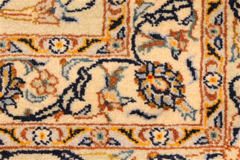 Kashan Blue Hand Knotted 103 X 131 Area Rug 100-28133 Image 11