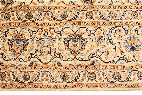 Kashan Blue Hand Knotted 103 X 131 Area Rug 100-28133 Image 6