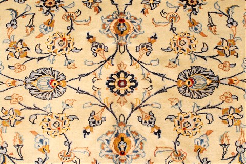 Kashan Blue Hand Knotted 103 X 131 Area Rug 100-28133 Image 7