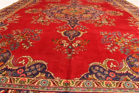 Tabriz Blue Hand Knotted 97 X 133 Area Rug 100-28135 Image 10