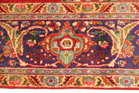 Tabriz Blue Hand Knotted 97 X 133 Area Rug 100-28135 Image 11