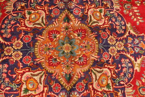 Tabriz Blue Hand Knotted 97 X 133 Area Rug 100-28135 Image 12