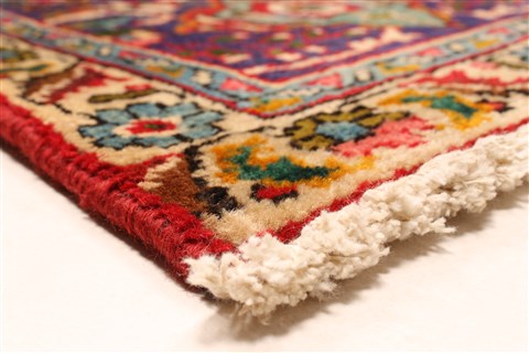 Tabriz Blue Hand Knotted 97 X 133 Area Rug 100-28135 Image 14