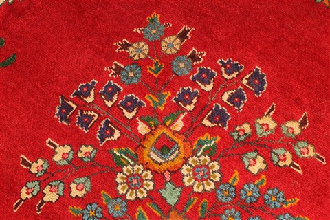 Tabriz Blue Hand Knotted 97 X 133 Area Rug 100-28135 Image 2