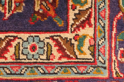 Tabriz Blue Hand Knotted 97 X 133 Area Rug 100-28135 Image 3
