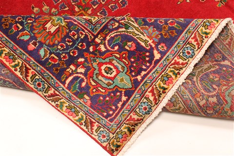 Tabriz Blue Hand Knotted 97 X 133 Area Rug 100-28135 Image 8