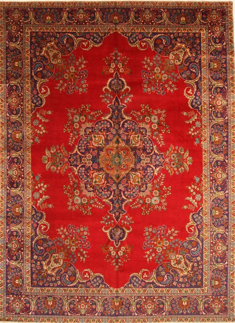 Tabriz Blue Hand Knotted 97 X 133 Area Rug 100-28135 Image 0