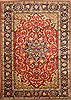 Isfahan Red Hand Knotted 92 X 134  Area Rug 100-28136 Thumb 0