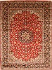 Isfahan Red Hand Knotted 98 X 131  Area Rug 100-28137 Thumb 0