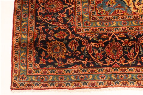 Kashan Red Hand Knotted 99 X 134 Area Rug 100-28138 Image 10