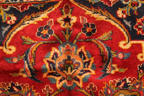 Kashan Red Hand Knotted 99 X 134 Area Rug 100-28138 Image 12