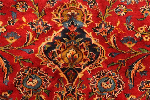 Kashan Red Hand Knotted 99 X 134 Area Rug 100-28138 Image 13