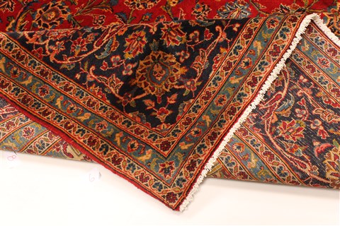 Kashan Red Hand Knotted 99 X 134 Area Rug 100-28138 Image 5