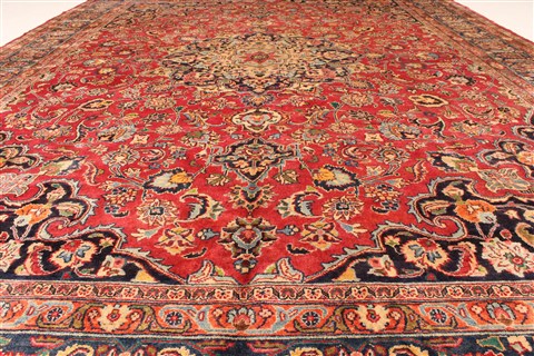 Kashan Red Hand Knotted 97 X 1210 Area Rug 100-28139 Image 11
