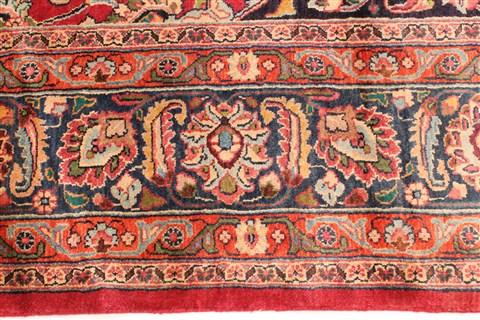 Kashan Red Hand Knotted 97 X 1210 Area Rug 100-28139 Image 12