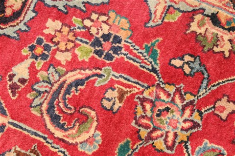 Kashan Red Hand Knotted 97 X 1210 Area Rug 100-28139 Image 16