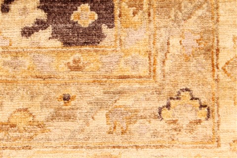 Pishavar Beige Hand Knotted 120 X 176 Area Rug 250-28140 Image 11