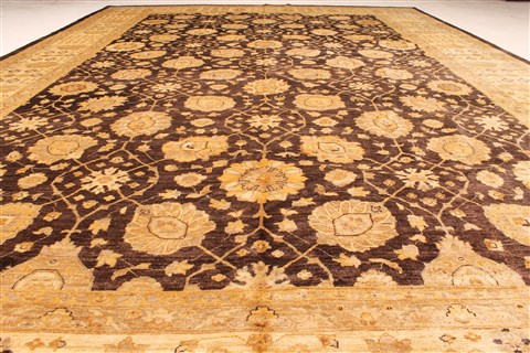 Pishavar Beige Hand Knotted 120 X 176 Area Rug 250-28140 Image 5