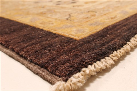 Pishavar Beige Hand Knotted 120 X 176 Area Rug 250-28140 Image 9