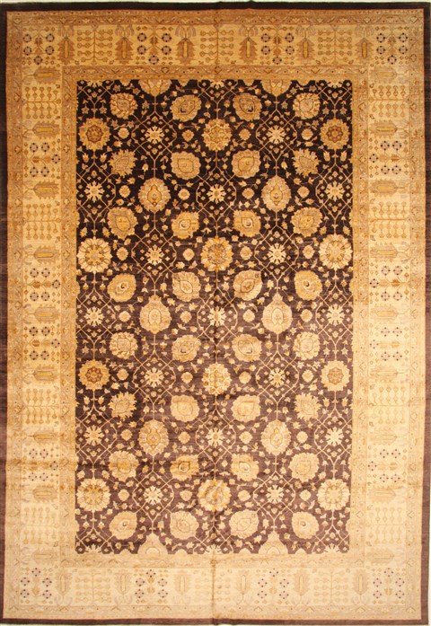 Pishavar Beige Hand Knotted 120 X 176 Area Rug 250-28140 Image 0