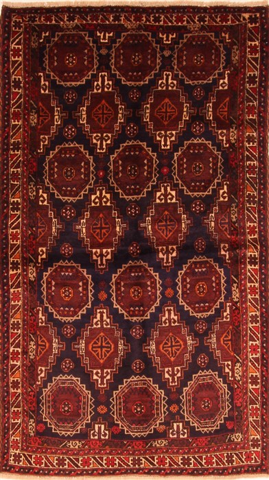 Baluch Red Hand Knotted 44 X 78  Area Rug 253-28143 Image 0