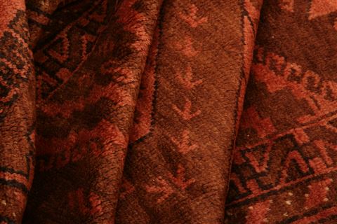 Baluch Brown Runner Hand Knotted 43 X 811 Area Rug 253-28144 Image 2