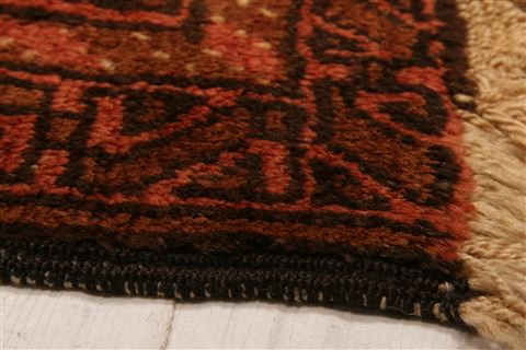 Baluch Brown Runner Hand Knotted 43 X 811 Area Rug 253-28144 Image 6