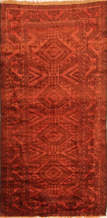 Baluch Brown Runner Hand Knotted 43 X 811 Area Rug 253-28144 Image 0