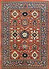 Mahal Orange Hand Knotted 87 X 110  Area Rug 500-28147 Thumb 0