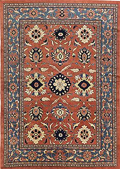 Mahal Orange Hand Knotted 8'7" X 11'0"  Area Rug 500-28147