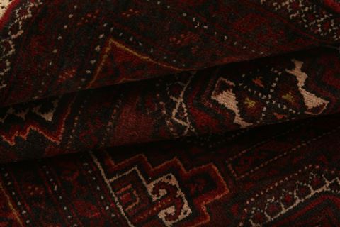 Baluch Red Hand Knotted 30 X 60 Area Rug 100-28150 Image 3