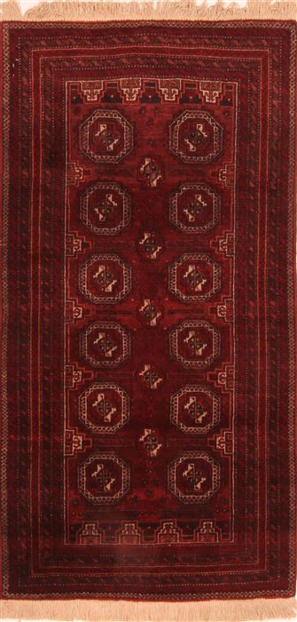 Baluch Red Hand Knotted 30 X 60 Area Rug 100-28150 Image 0