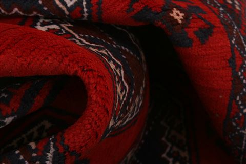 Baluch Red Hand Knotted 30 X 63 Area Rug 253-28151 Image 1