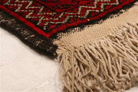 Baluch Red Hand Knotted 31 X 61 Area Rug 253-28152 Image 6