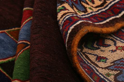 Baluch Brown Hand Knotted 39 X 54 Area Rug 100-28153 Image 4