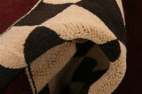 Baluch Brown Square Hand Knotted 43 X 43 Area Rug 100-28154 Image 1