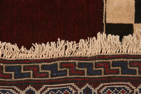 Baluch Brown Square Hand Knotted 43 X 43 Area Rug 100-28154 Image 3